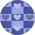 thumbnail image 1 of Ahgly Company Indoor Round Patterned Balloon Blue Area Rugs, 7' Round, 1 of 6