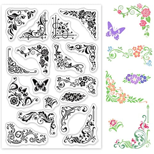 ORIGACH 9 Sheets Plants and Flowers Clear Stamps Silicone Transparent  Stamps for Card Making Decoration and DIY Scrapbooking - Yahoo Shopping