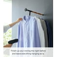 thumbnail image 4 of Yamazaki Home Clothes Steaming Leaning Pole Hanger, Black, Steel + Wood, Supports 12 pounds, 4 of 6