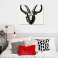 thumbnail image 4 of JRXY  Vintage Antelope Horn Wall Art Wild Nature Canvas Prints Animal Poster For Home Office Decorations With Framed Picture 2, 4 of 4
