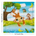 thumbnail image 1 of 5.79in/14.7cm 20pcs/pack Wooden Puzzle Cartoon Animals Car Letter Number Pattern Jigsaw Puzzles Game, Kids Educational Learning Toys For Children, 1 of 5