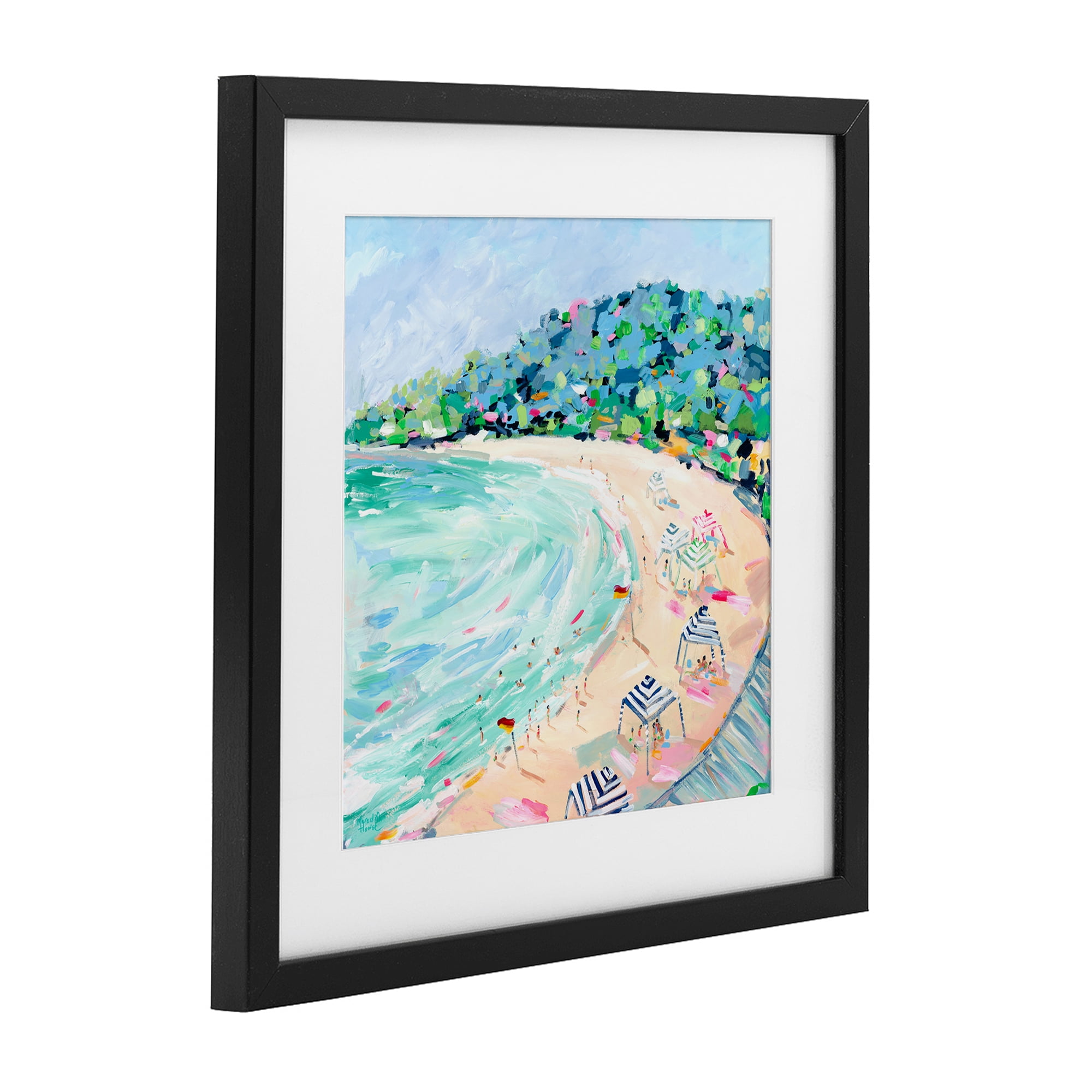 Stupell Industries Good Times Noosa Beach Black Framed Print Under Glass, design by Meredith Howse