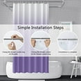 thumbnail image 4 of Lavender Shower Curtain Set with Hooks Modern Ombre White Purple Shower Curtains for Bathroom Stall RV Solid Boho Waterproof Fabric Shower Curtain 36x72inches, 4 of 6