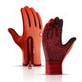 thumbnail image 1 of Winter Gloves For Men Waterproof Windproof Cold Gloves Snowboard Motorcycle Riding Driving Warm Touchscreen Zipper Glove, 1 of 5