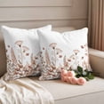 thumbnail image 2 of Spring Floral Outdoor Waterproof Pillow Covers, Watercolor Elegant Pastoral Flowers Decorative Square Throw Pillowcase Sofa Cushion Sham for Patio/Couch/Chair, 18"x18" 2 Pack, 2 of 8