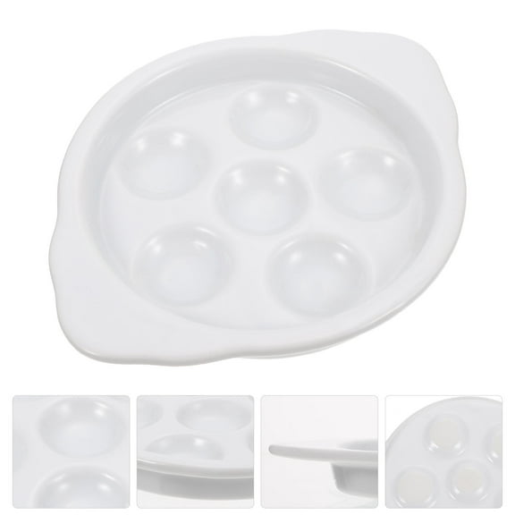 WRISTBIQUE 1Pc White Ceramic Conch Serving Plate Snail Baking Dish Kitchen Gadget