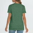 thumbnail image 5 of Zpanxa Women's Raglan Crewneck Tee, Casual Loose Fit Short Sleeve Solid Color Top, 5 of 6