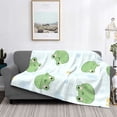 thumbnail image 3 of Vsdgher Kawaii Frogs Pattern Fleece Throw Blanket, Horizontal Fleece Bedding Home Decor for Couch & Bed All Season Use -50"x40", 3 of 6