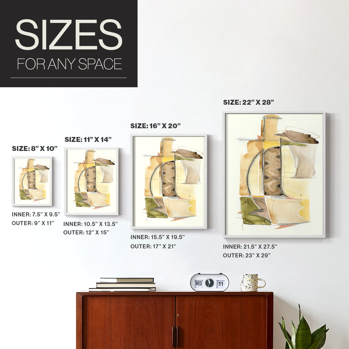 Brown Sugar II Framed Print in White Solid Wood Framed Print No Nail Hanging