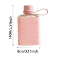 thumbnail image 2 of 240ml Slim Flat Pocket Water Bottle With Detachable Silicone Portable Travel Pocket Flask Juice Alcohol Mini Drinking Bottle, 2 of 4