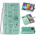 thumbnail image 1 of Funda Cartera FOXDOCK para Samsung Galaxy A71 5G , Flip PU con Relieve de Gatos y Perros, Tarjetero y Soporte, 1 of 6