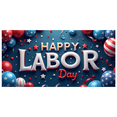 thumbnail image 3 of Festive Design Labor Day Party Banner Decorative Balloons Stars for Holiday Celebration Indoor Outdoor Event, 3 of 7