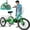 Apple Green, variant on Lilypelle Folding Tricycle, 24" Three Wheel Bicycle for Adult, 7 Speed Adult Tricycle,Trike Cruiser With Big Basket for Exercise Shopping Picnic Outdoor Activitiess,Purple