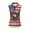 American Eagle Flag Print, variant on Sleeveless Half Zip Top with Golf Ball Pattern, Ladies Golf Shirts for Outdoor Golf Play and Casual Weekend Activities