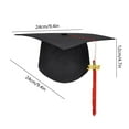 thumbnail image 3 of Xecvkr Graduation Cap 2026 Mortarboard Adult Kid Adjustable Elastic Tassel Ceremony Party Photo Prop Classic Matte Celebration Academic Gift 1 Piece Black, 3 of 6
