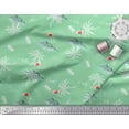 thumbnail image 2 of Soimoi Green Poly Georgette Fabric Palm Tree & Sunset Beach Fabric Prints By Yard 42 Inch Wide, 2 of 3