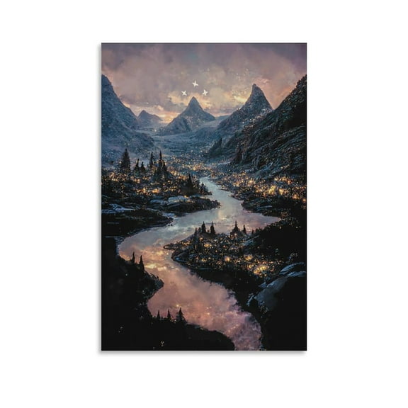 ACOTAR Poster, A Court of Thorns And Roses, Velaris Art Print Wall Art Poster Gifts Bedroom Prints Home Decor Hanging Picture Canvas Painting Posters 16x24inch(40x60cm)