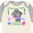 thumbnail image 4 of Inktastic St. Augustine Florida Cute Swimming Manatee Boys or Girls Long Sleeve Baby Bodysuit, 4 of 5