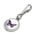 thumbnail image 2 of Butterfly with Flowers Antiqued Charm Clothes Purse Suitcase Backpack Zipper Pull Aid, 2 of 4