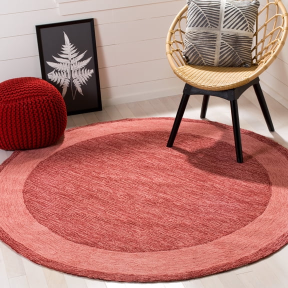 Safavieh Easy Care Jane Solid Area Rug, Red, 8' x 8' Round