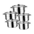 thumbnail image 3 of Juego de ollas para sopa de 5 piezas, olla para Fideos fácil de limpiar con tapa, juego de utensilios de cocina, olla de inducción para restaurante y Mango Argenta, 3 of 8