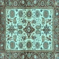 thumbnail image 1 of Ahgly Company Indoor Square Oriental Light Blue Traditional Area Rugs, 6' Square, 1 of 1