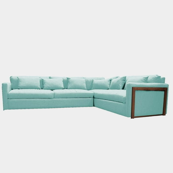 Sala Esquina Zahara Invertida Curri Turqueza - DC Inlab Muebles Modelo D