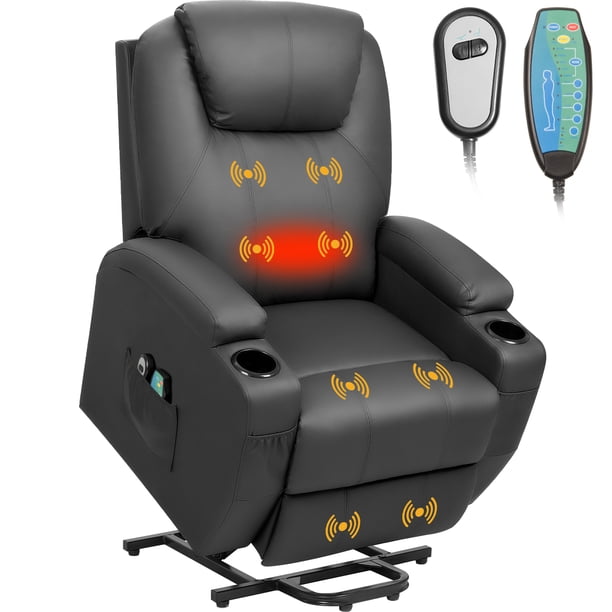 Homall Power Lift Recliner Chair PU Leather for Elderly with Massage
