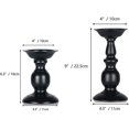 thumbnail image 2 of Candelabros de pilar de hierro de 2 piezas negros para pilar de 80 mm Velas o velas LED sin llama, Halloween, 2 of 5