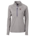 thumbnail image 2 of Women's Cutter & Buck Gray LSU Tigers Adapt Eco Knit Stretch Recycled Half-Zip Pullover Top, 2 of 3