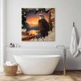 thumbnail image 6 of Wall Art Prints, Independence Day Framed Canvas Prints for Bedroom Living Room Bathroom Office, Rustic American Flag Eagle Nature Scenery Gallery Wrap Wall Art Poster for Gifts Home Decor 16"x16", 6 of 9