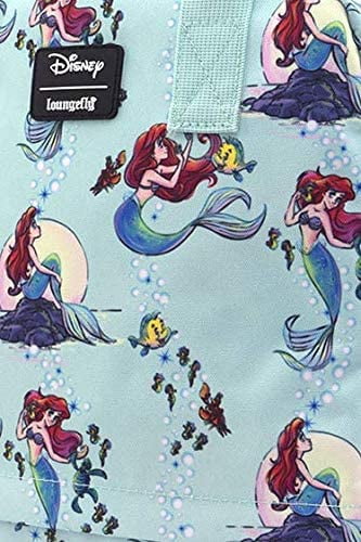 Loungefly Ariel Little Mermaid Nylon Square Backpack 