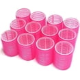 thumbnail image 1 of Rulos para el cabello grandes de 48 mm, autoagarre, rizadores de peluquería para salón, grandes, (rojo rosa), paquete de 12/24, 1 of 5