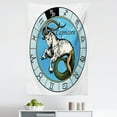 thumbnail image 1 of Zodiac Tapestry, Illustration of Zodiac Capricorn with Signs Greek Saturn Design Horoscope Themed, Fabric Wall Hanging Decor for Bedroom Living Room Dorm, 5 Sizes, Multicolor, by Ambesonne, 1 of 1
