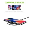 thumbnail image 6 of Wireless Charging Pad, High Power 10 Watts (2.1 Amp) Ultra-Slim Wireless Charging Pad for Samsung Galaxy Note 9, Apple iPhone X, 8/8 Plus and All Wireless (Qi) Enabled Devices by Cellet - Grey, 6 of 10