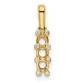 thumbnail image 4 of 14k Yellow Gold Family Jewelry Geniune Stone & Diamond Set Pendant Charm, 4 of 4