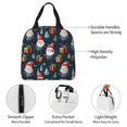 thumbnail image 4 of KLL Cute Santa Claus Gift Print Insulated Lunch Bag Women, Reusable Cute Tote Lunch Box for Adult & Men, Leakproof Cooler Lunch Bags for Work Office Travel Picnic, 4 of 6