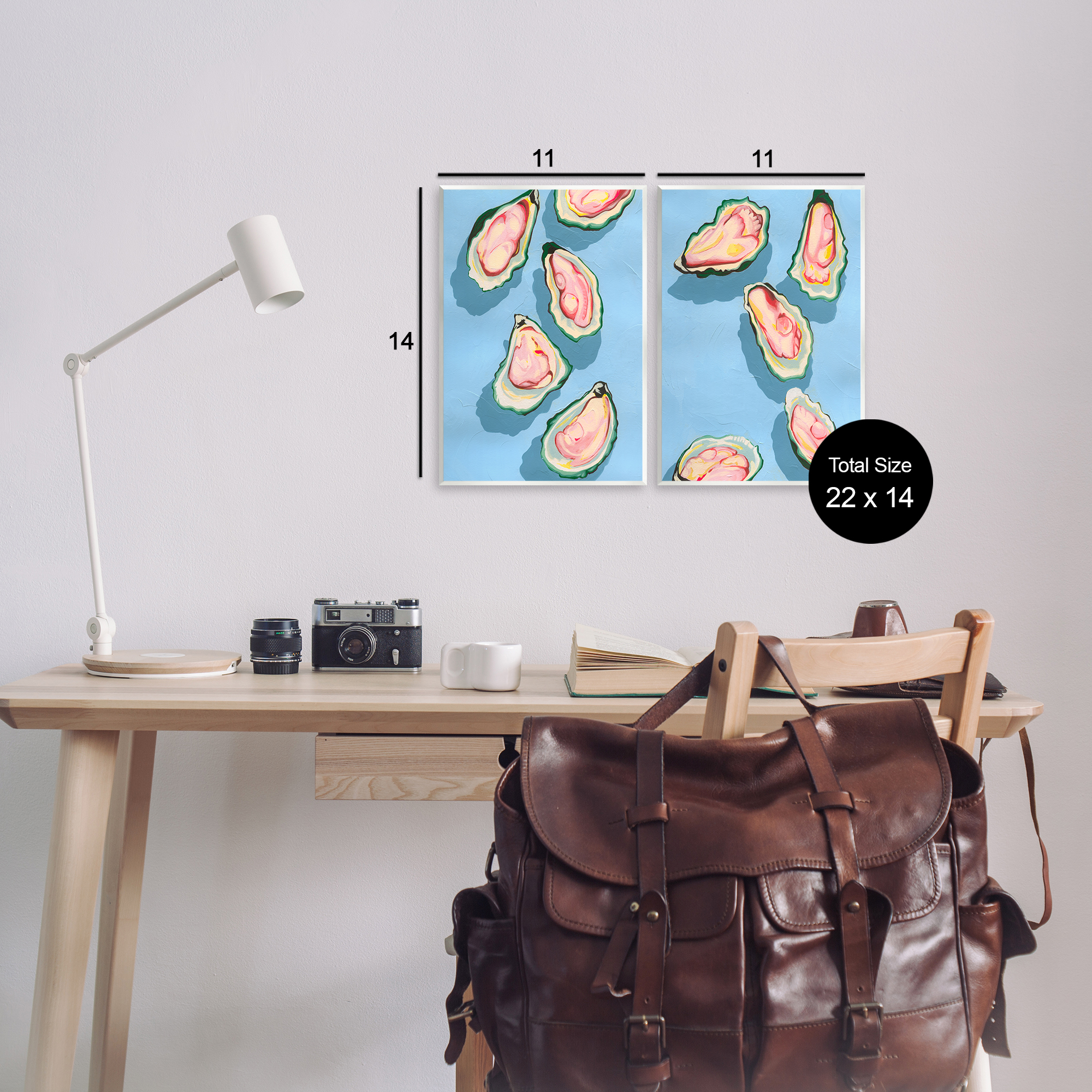 Stupell Industries Fresh Oyster Appetizer Nautical & Beach Painting Unframed Art Print Wall Art, 11 x 14, Set of 2