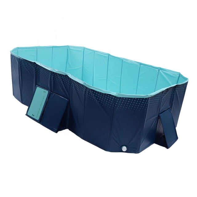 Foldable Dog Pool, Non Inflatable Thickened Foldable Swimming Pool, Large Pet Bathtub with Reinforced Sidewalls, Kids Pools for Backyard, Dog Pet Bath Pool, Dog Pet Pool