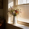 thumbnail image 5 of AuroraX Plastic Dried Flower Vase Small Decorative Desk Vase Matte White Modern Tall Lightweight Home Office Table Vase White, 5 of 6