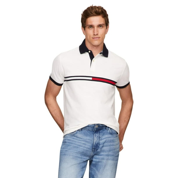 Polo Tommy Hilfiger Flag Pride para hombre, corte personalizado