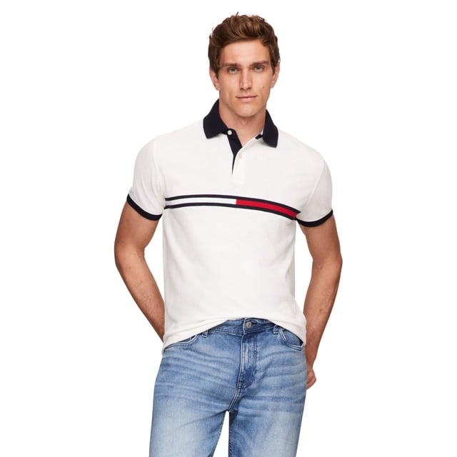 Polo con la bandera del orgullo de Tommy Hilfiger para hombre, de corte personalizado