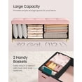 thumbnail image 5 of SONGMICS 43.3" Storage Ottoman Bench, Ottoman with Storage, 30 Gal Foot Rest Stool for Bedroom Living Room, Jelly Pink, 5 of 7