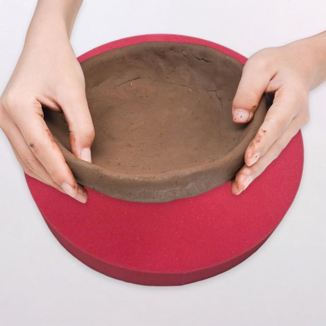de mesa de espuma de cerámica, almohadilla de espuma de cerámica, moldeable, redondo, uso doméstico, cerámica, esponja, arcilla, para 35 centímetros