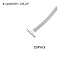 thumbnail image 2 of Silicone Wire 28AWG 28 Gauge Flexible Tinned Copper Standard High-Temperature Hookup Wire Grey 6m/20ft, 2 of 6