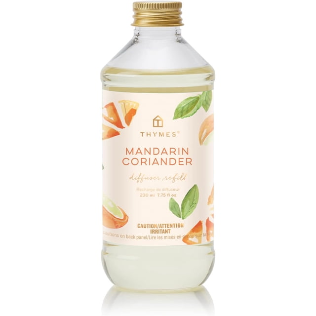 Thymes Mandarin Coriander Reed Diffuser Oil - Room Fragrance Oil - Flameless Home Fragrance7.75 Fl Oz