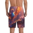 thumbnail image 4 of Lsque Fantasy Bird Illustration Mens Sleep Pajama Shorts,Short Pajama Pants, Cotton Ultra-Soft Knit-XX-Large, 4 of 9