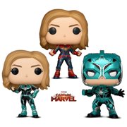 Warp Gadgets Bundle - Funko Pop Marvel Captain Marvel - Vers, Captain Marvel, and Star Commander (3 Items)