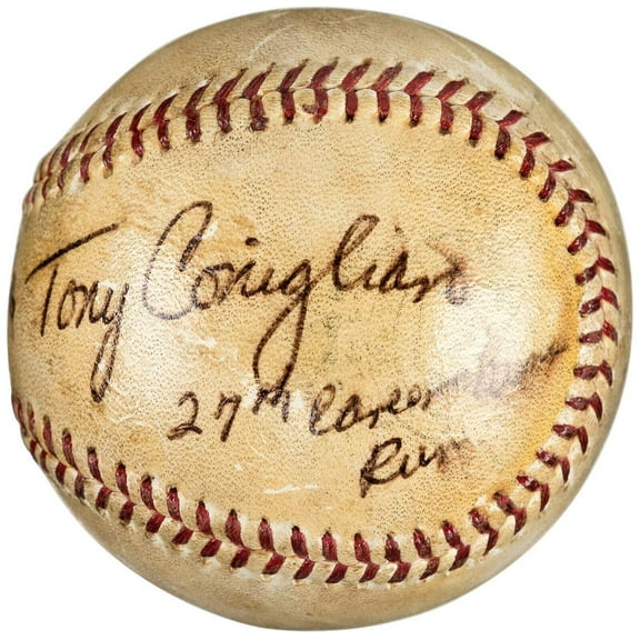 Tony Conigliaro Signed 27th Career Actual Home Run Game Used Baseball Beckett