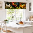 thumbnail image 2 of AshasdS Farmhouse Chicken Rooster Window Valance Country Curtain Valance Kitchen Window Treatment Rustic Home Decor, 2 of 5